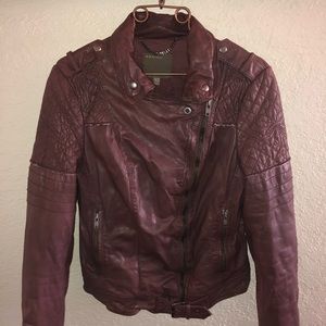 MUUBAA quilted leather moto jacket